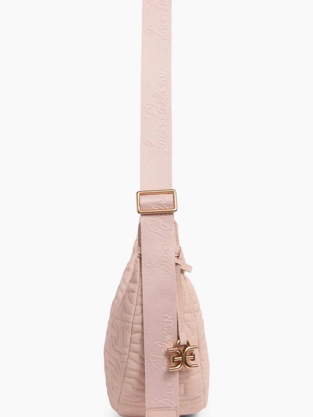 Sam Edelman Ethyl Quilted Crescent Crossbody Bag  Shoulder Bag in Blush